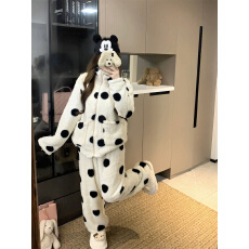 批发实拍实价~甜美波点加绒加厚北极绒<b class='q'>睡衣</b>居家服套装