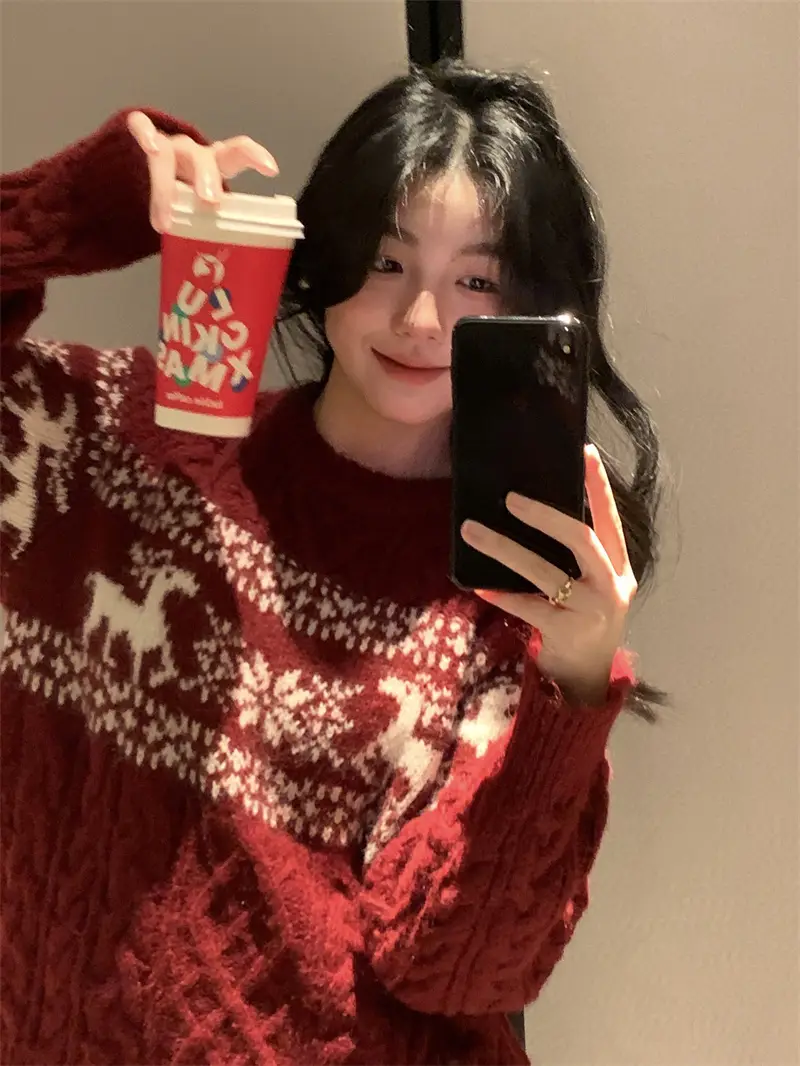 따뜻한 스타일의 가벼운 니트 셔츠 상세 이미지 1