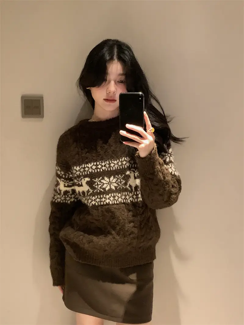 따뜻한 스타일의 가벼운 니트 셔츠 상세 이미지 6