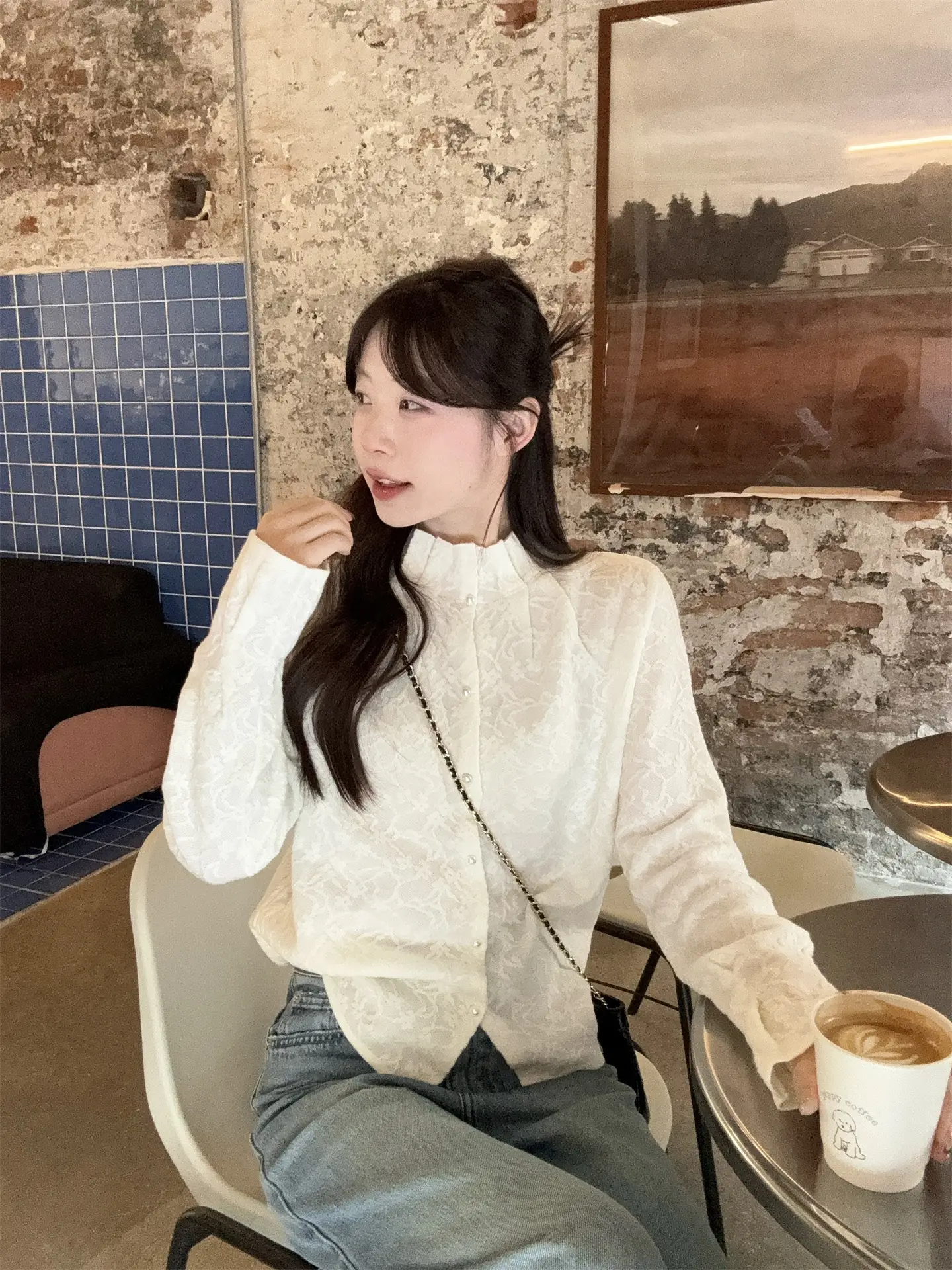 2026년 봄 신상 레이스 블라우스