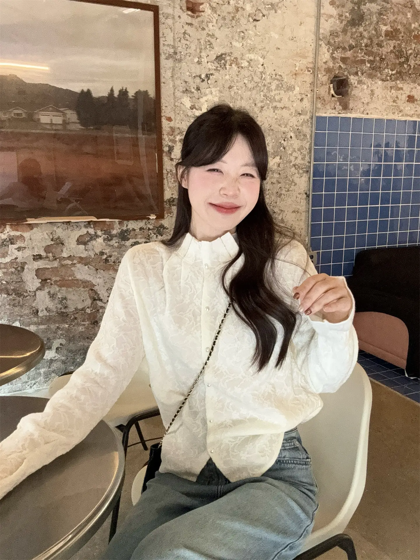 2026년 봄 신상 레이스 블라우스 상세 이미지 3