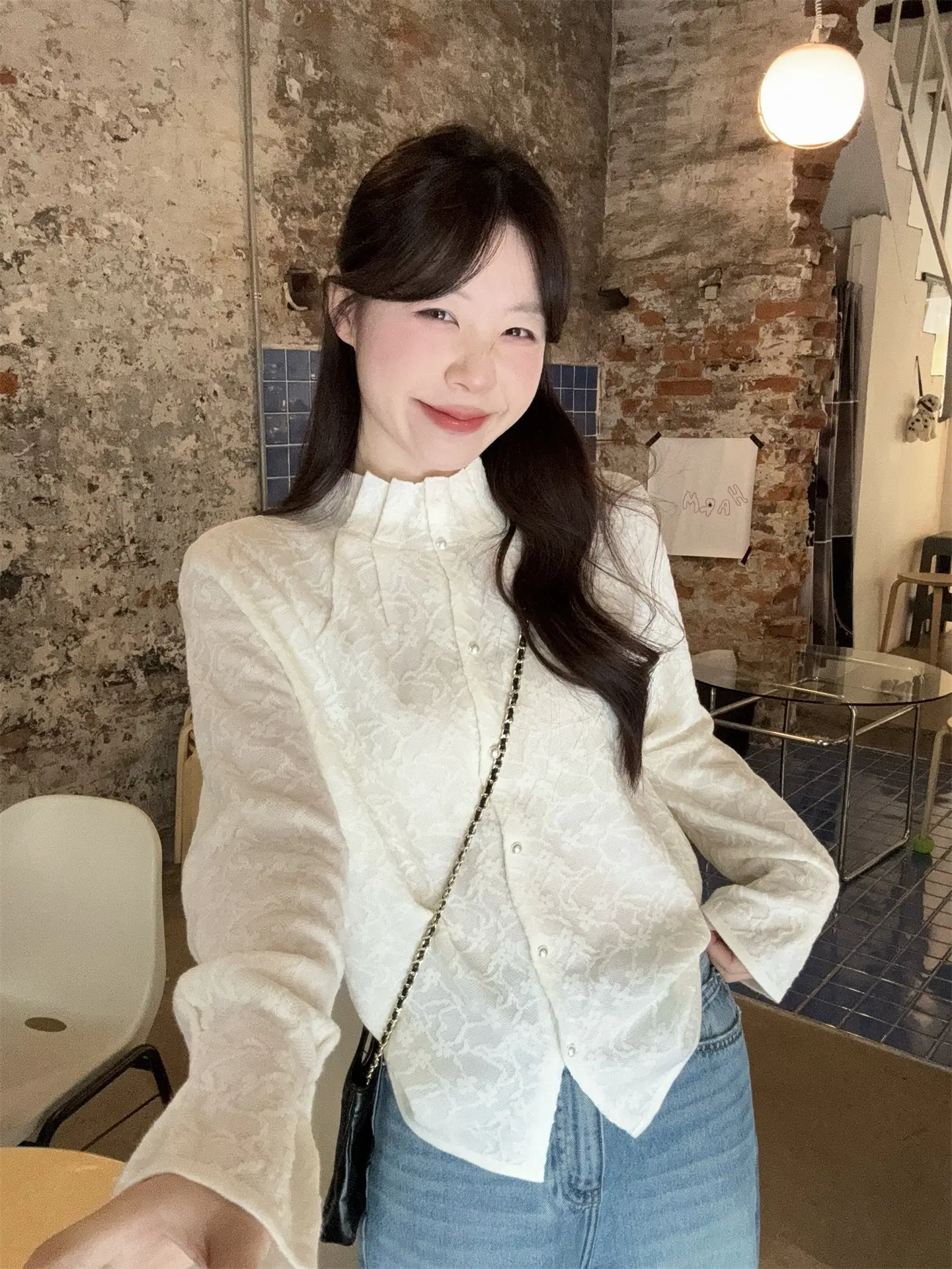 2026년 봄 신상 레이스 블라우스 상세 이미지 4