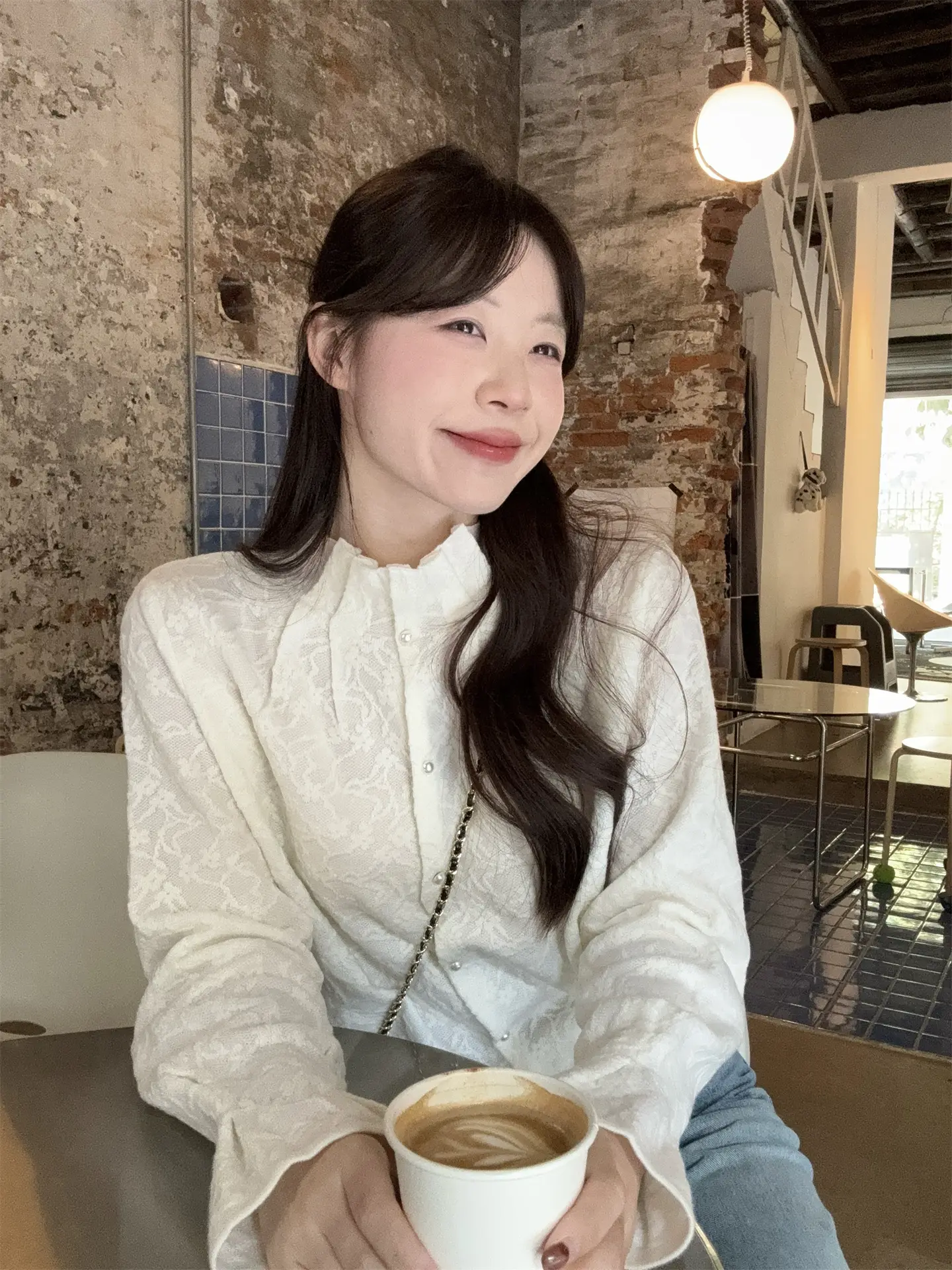 2026년 봄 신상 레이스 블라우스 상세 이미지 5
