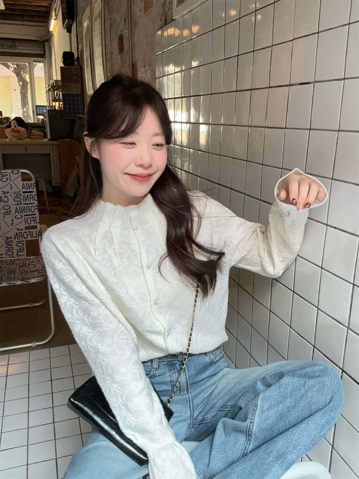 2026년 봄 신상 레이스 블라우스 상세 이미지 13