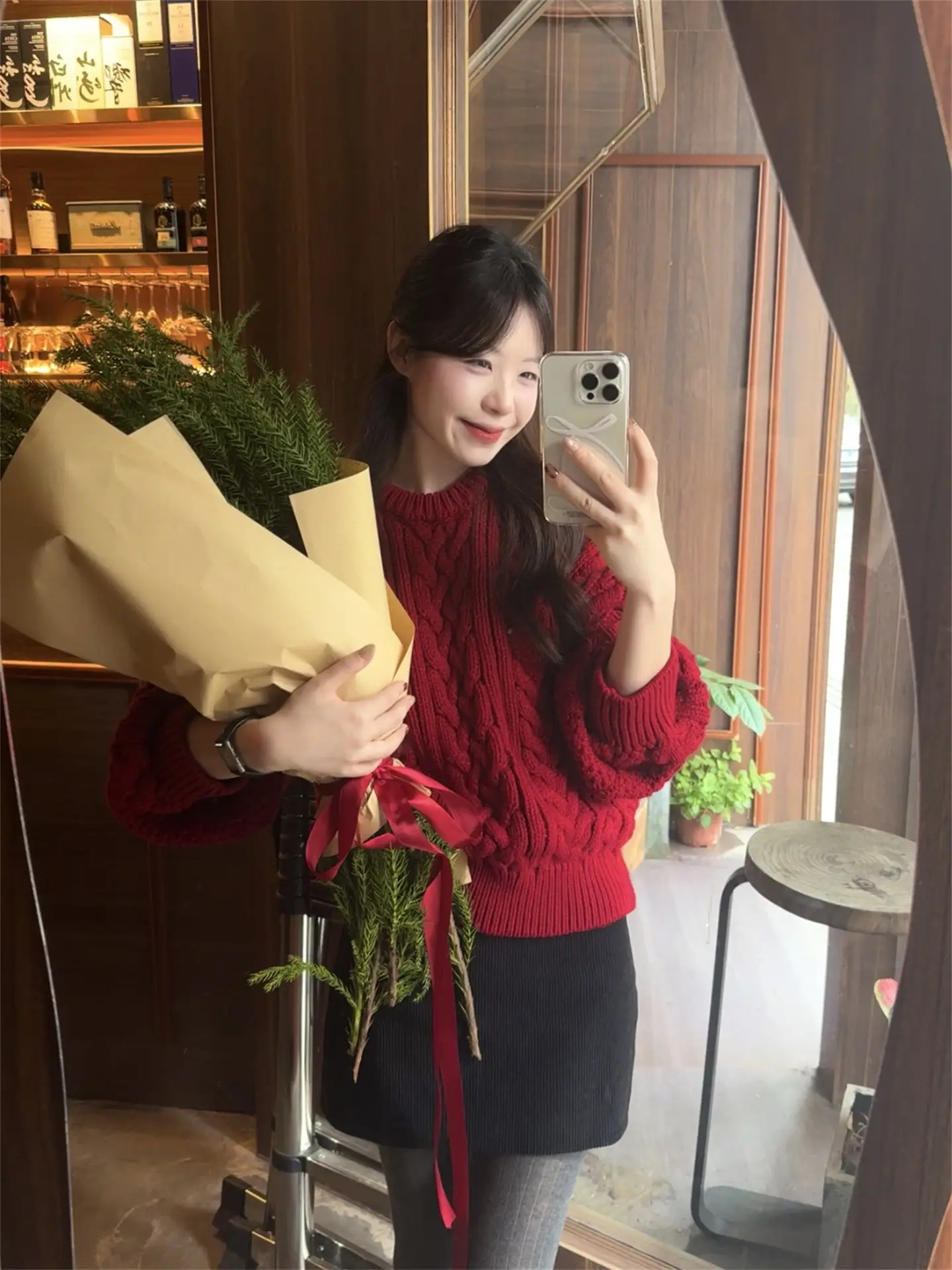 가을겨울 루즈핏 니트 티셔츠 상세 이미지 1