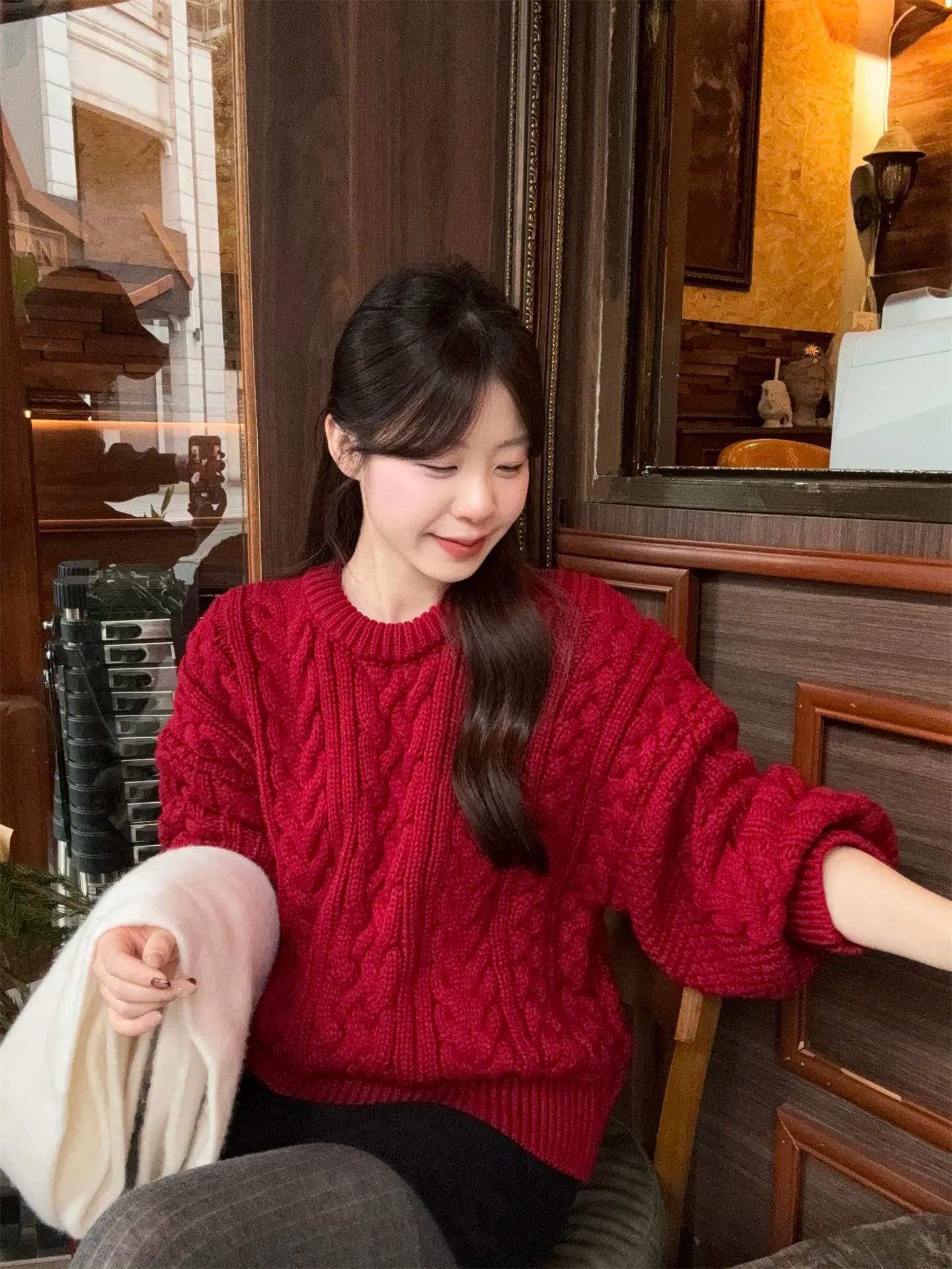 가을겨울 루즈핏 니트 티셔츠 상세 이미지 9