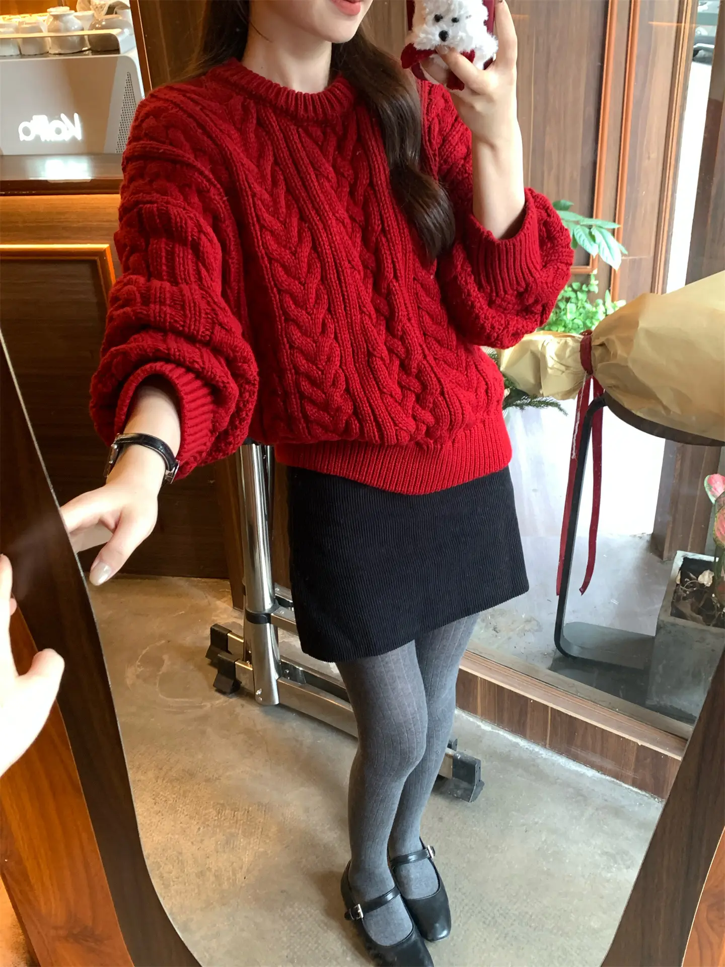 가을겨울 루즈핏 니트 티셔츠 상세 이미지 14