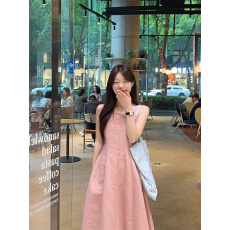 批发实拍实价~法式茶歇无袖<b class='q'>花苞</b>收腰<b class='q'>连衣裙</b>