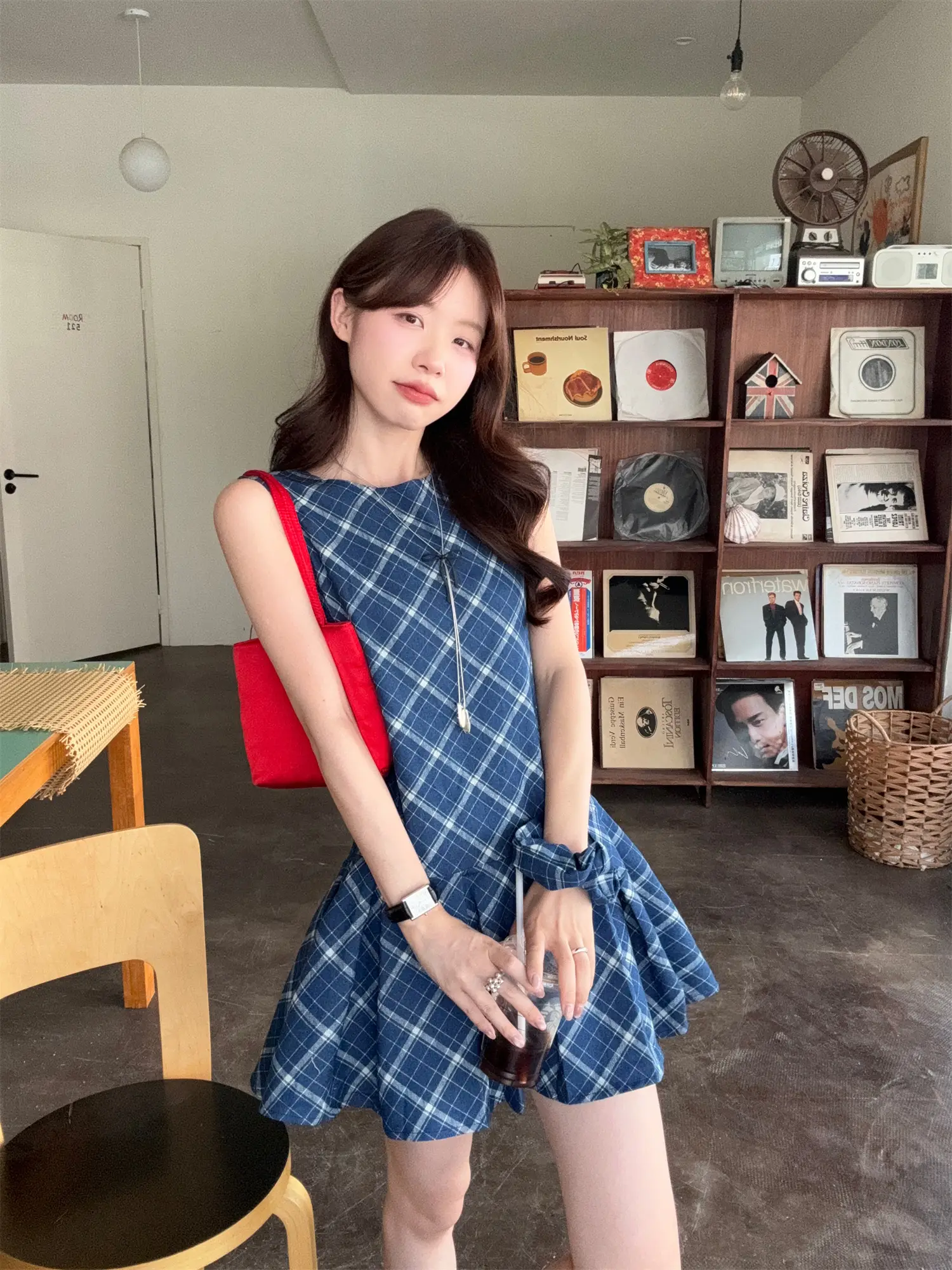 실켓 무지 라인 란스 원피스 상세 이미지 12