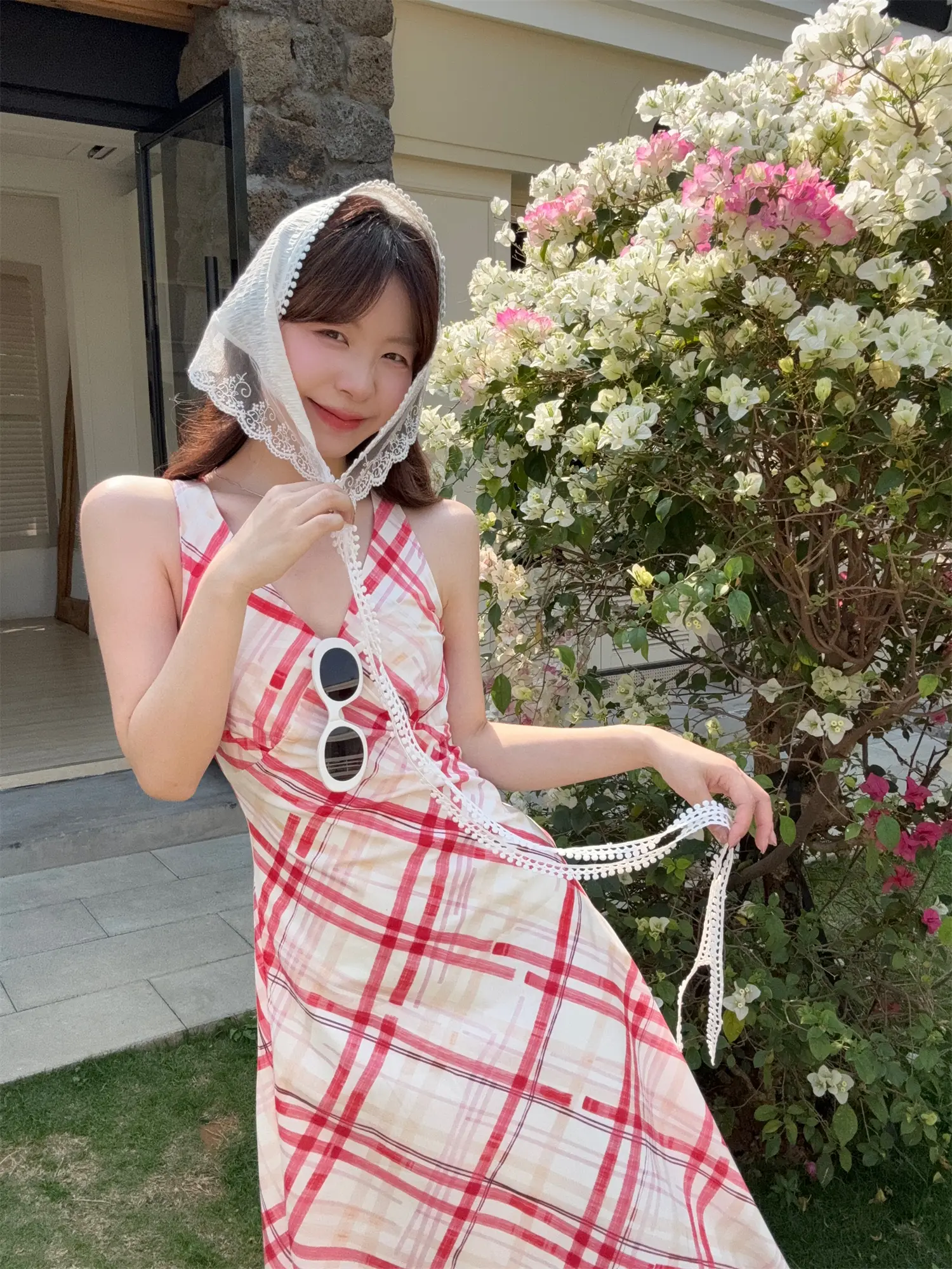 플라워 패턴 무릎 아래 루즈핏 원피스 상세 이미지 1