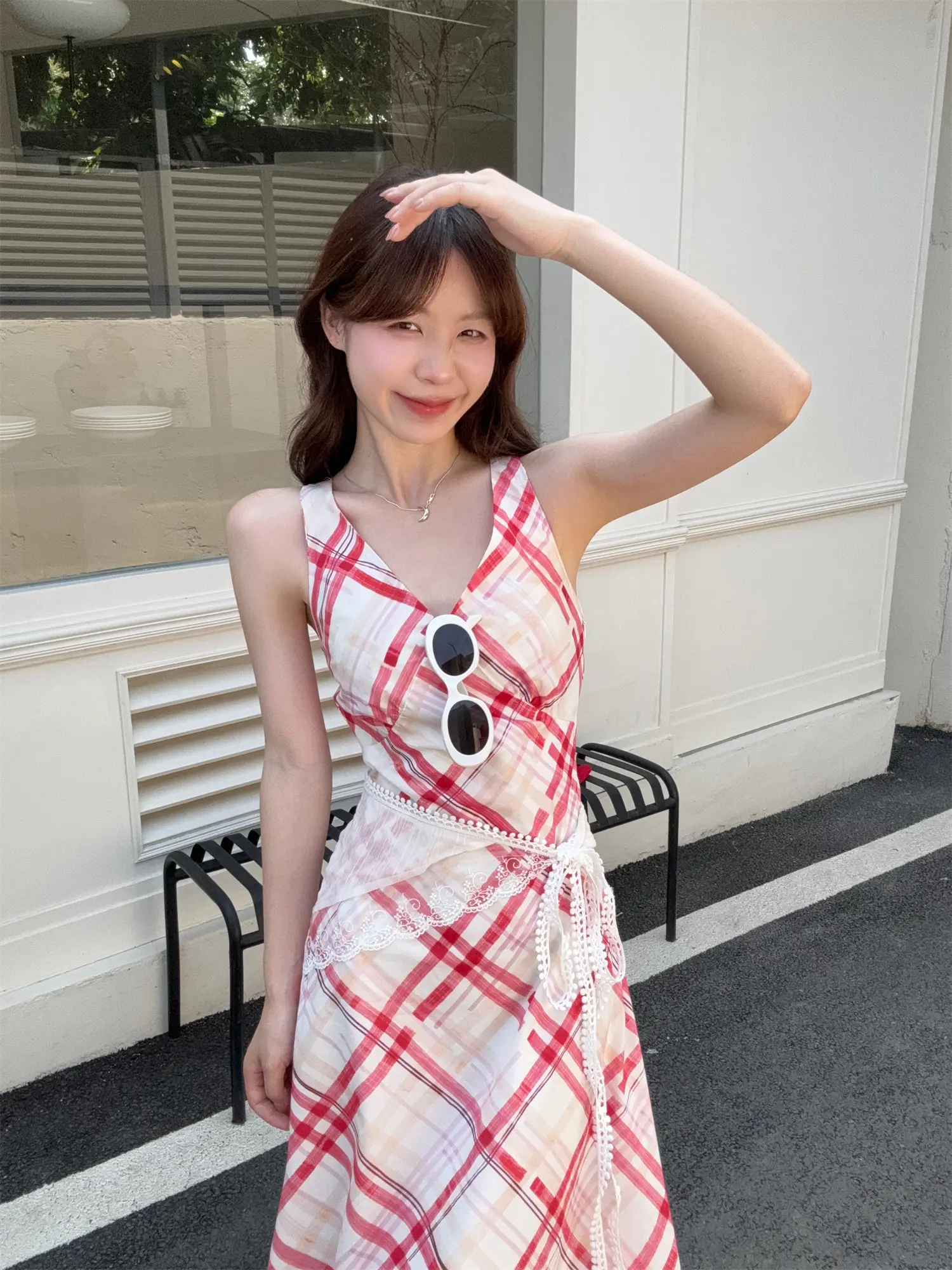 플라워 패턴 무릎 아래 루즈핏 원피스 상세 이미지 10