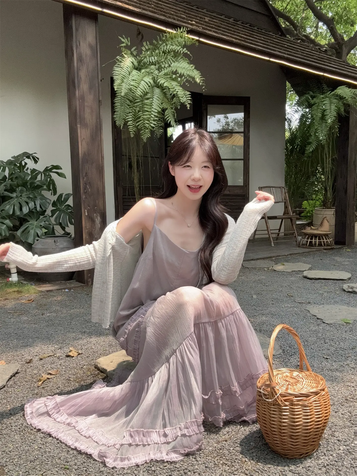 여름용 편안한 캐주얼 원피스 세트 상세 이미지 1