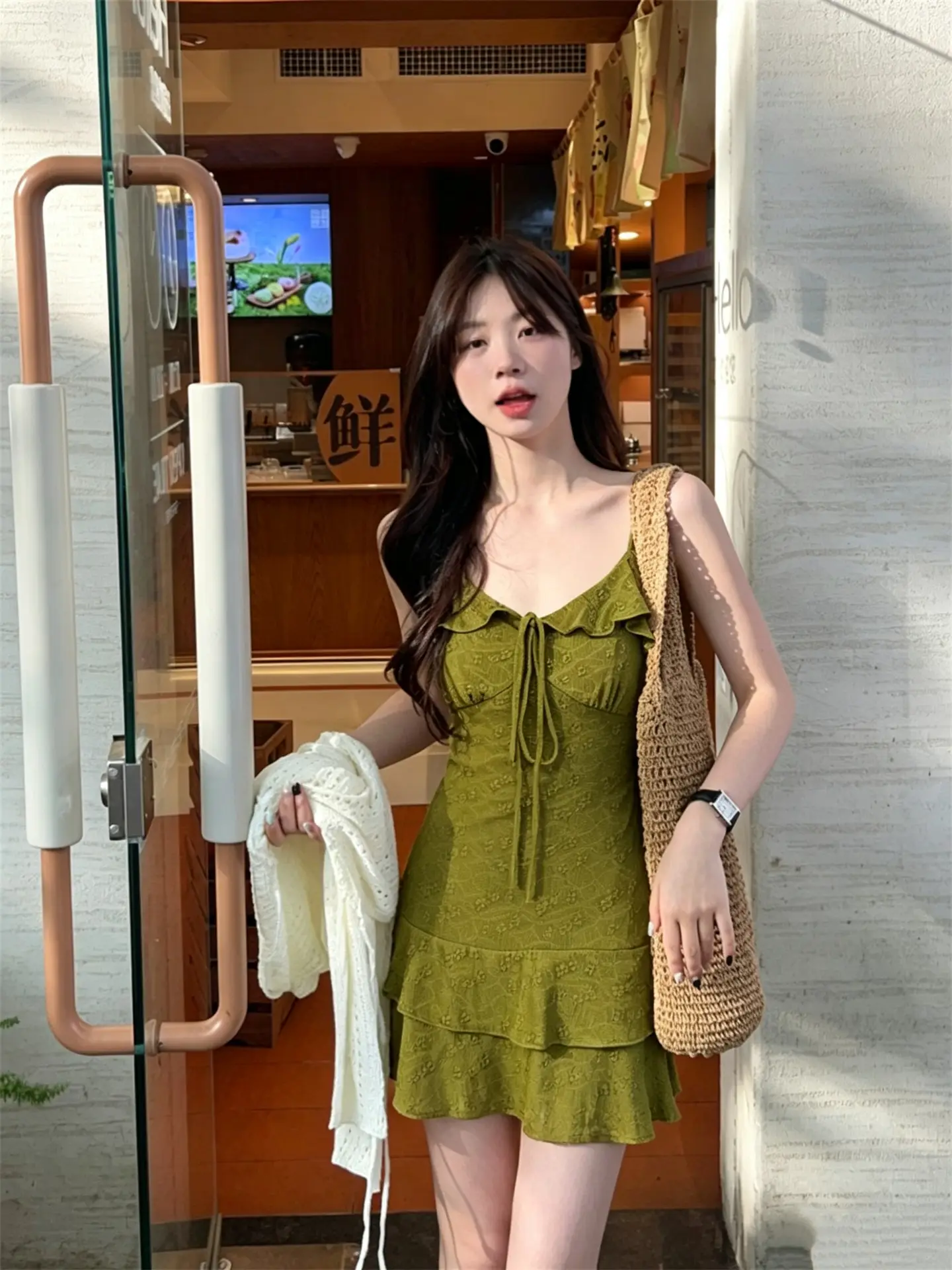 실루엣 슬림 미니 원피스+안감 세트 상세 이미지 2