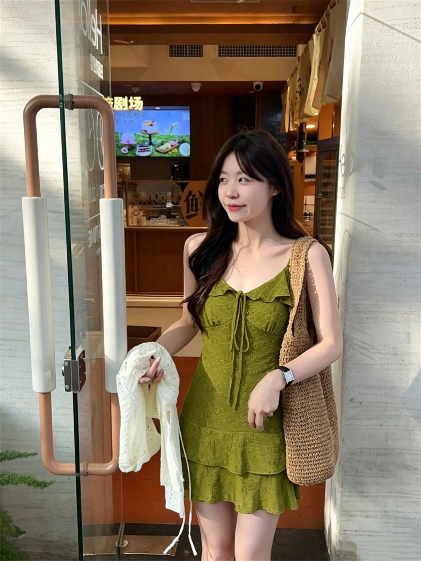 실루엣 슬림 미니 원피스+안감 세트 상세 이미지 3