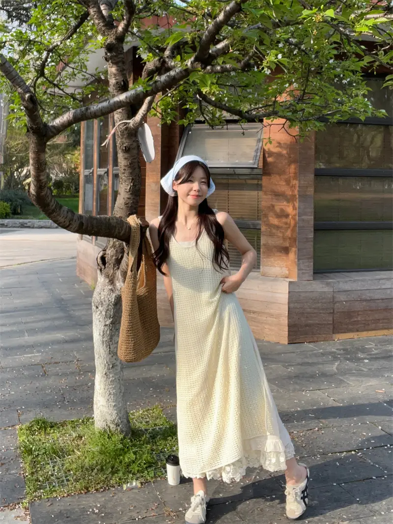 레이스 블라우스와 원피스 세트 상세 이미지 7