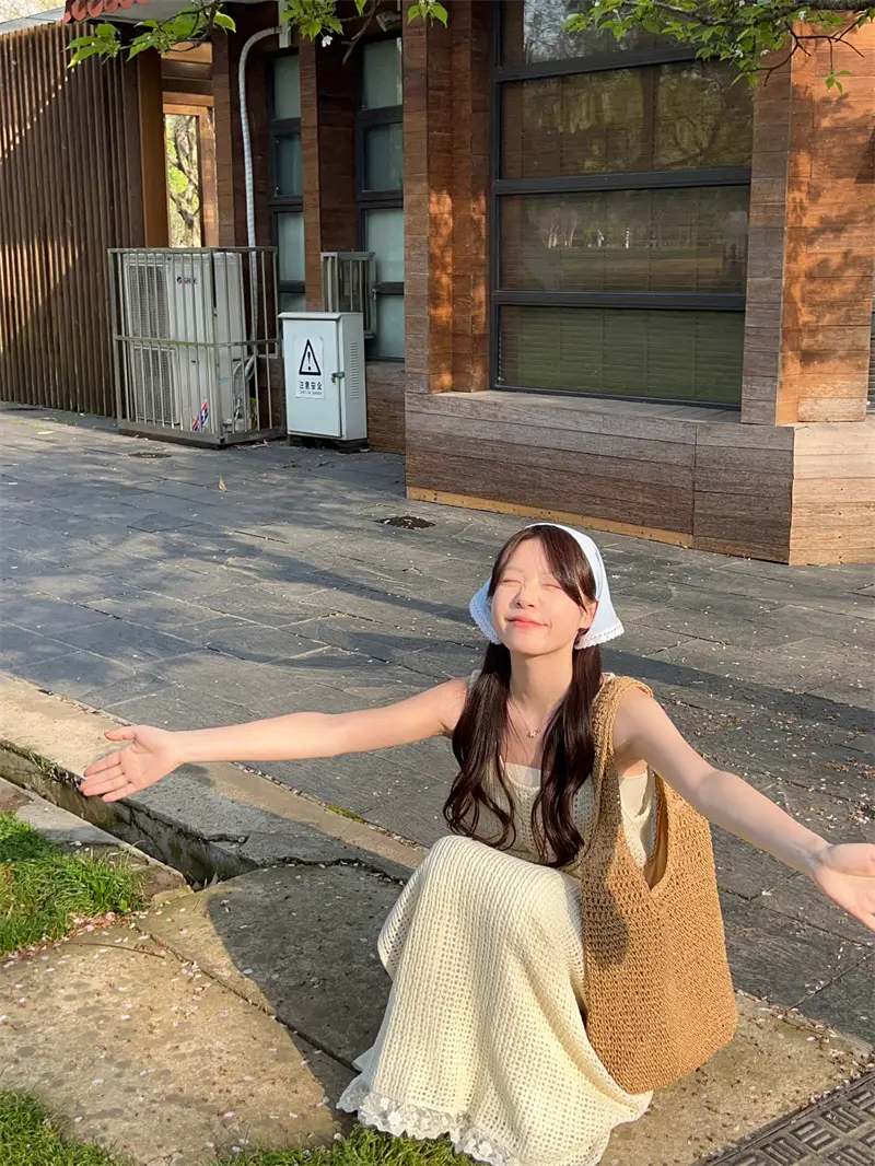 레이스 블라우스와 원피스 세트 상세 이미지 9