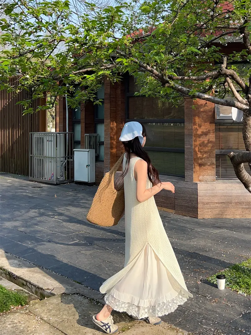 레이스 블라우스와 원피스 세트 상세 이미지 11