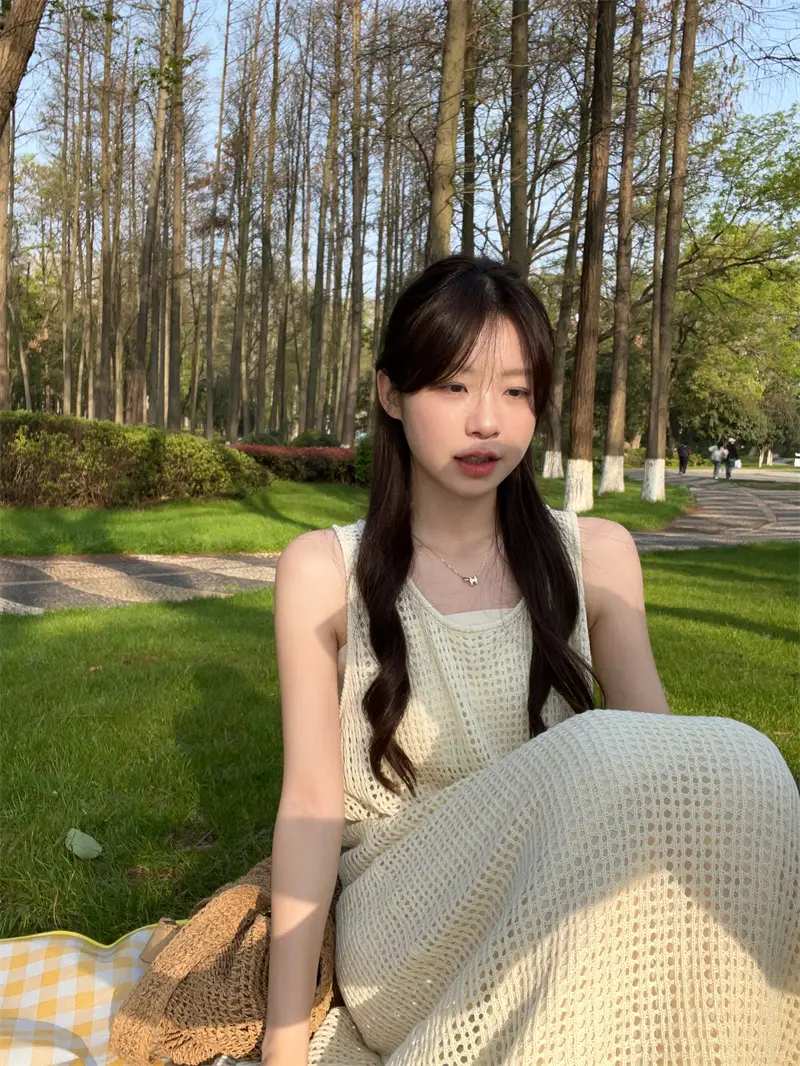 레이스 블라우스와 원피스 세트 상세 이미지 18