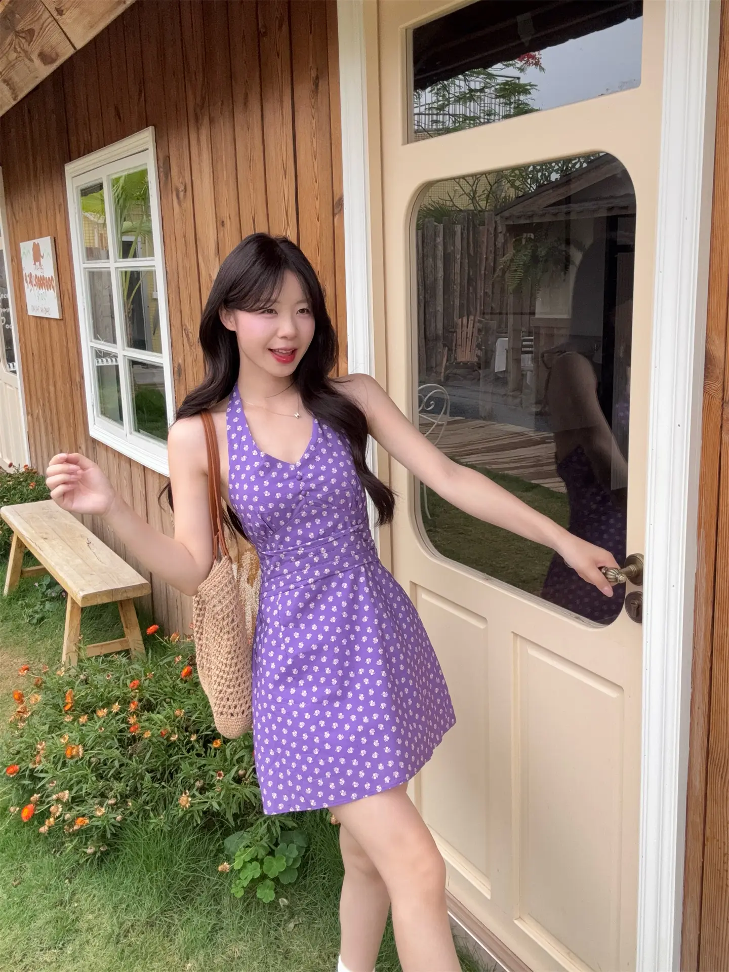 플라워 무소매 원피스 상세 이미지 4