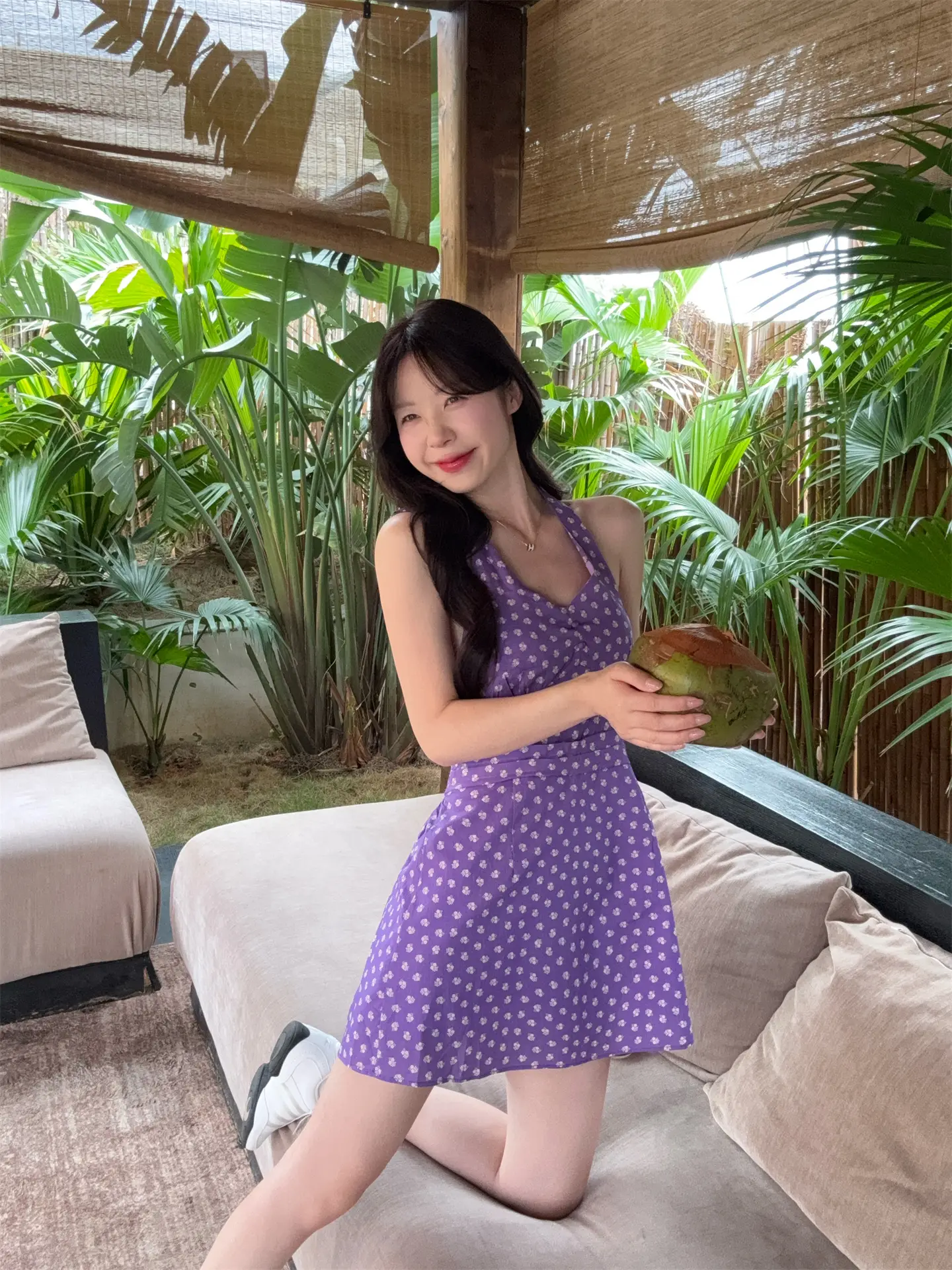 플라워 무소매 원피스 상세 이미지 9