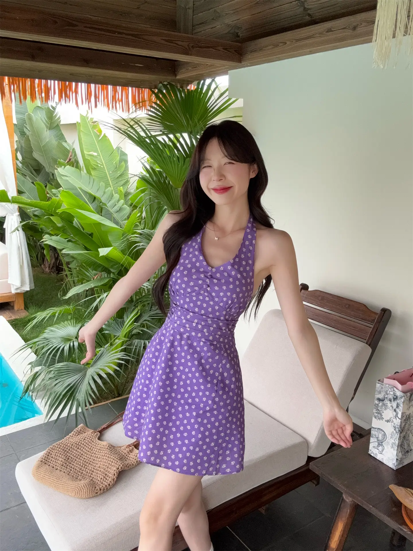 플라워 무소매 원피스 상세 이미지 14