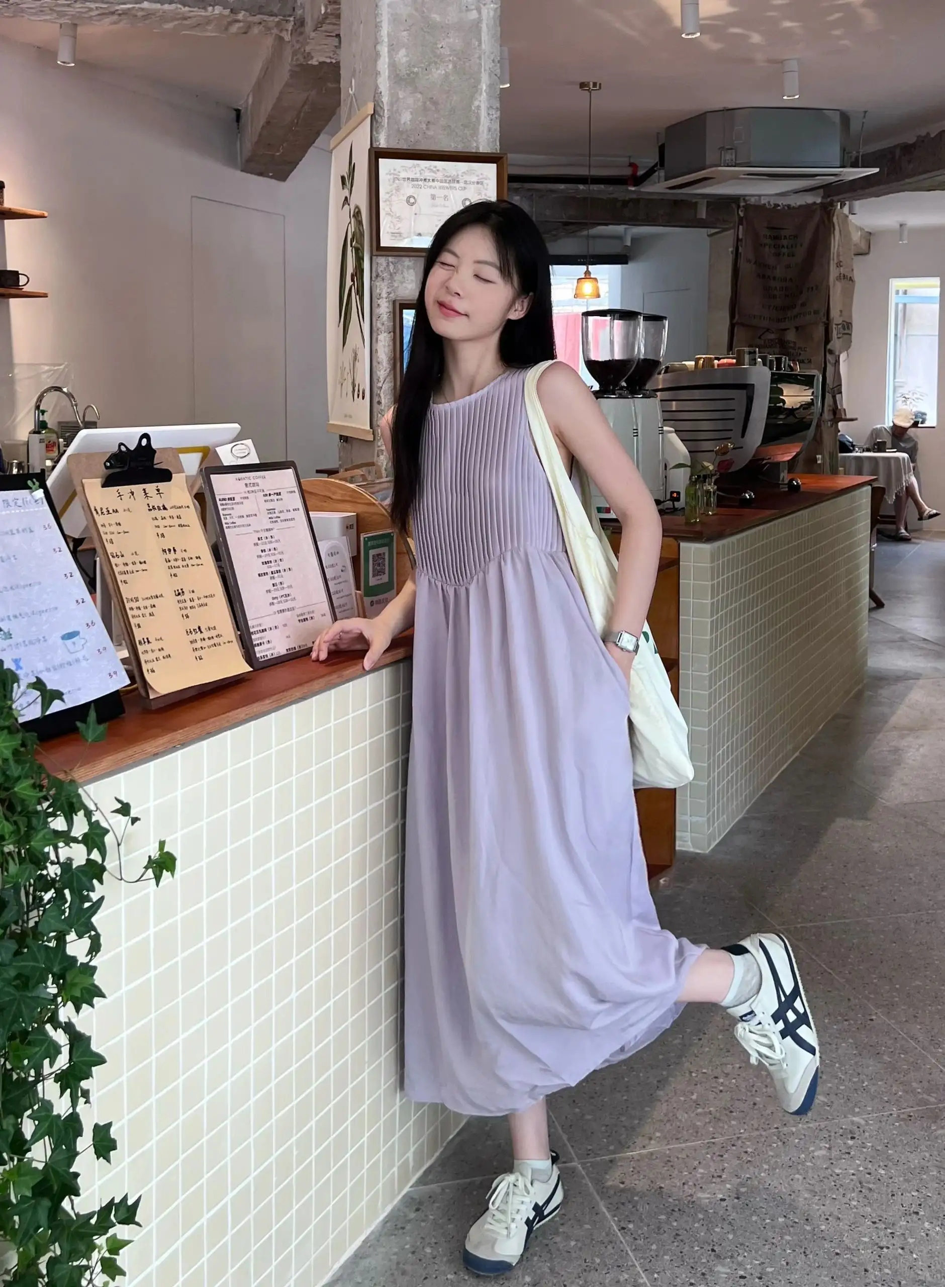 플라워 무소매 원피스 상세 이미지 7