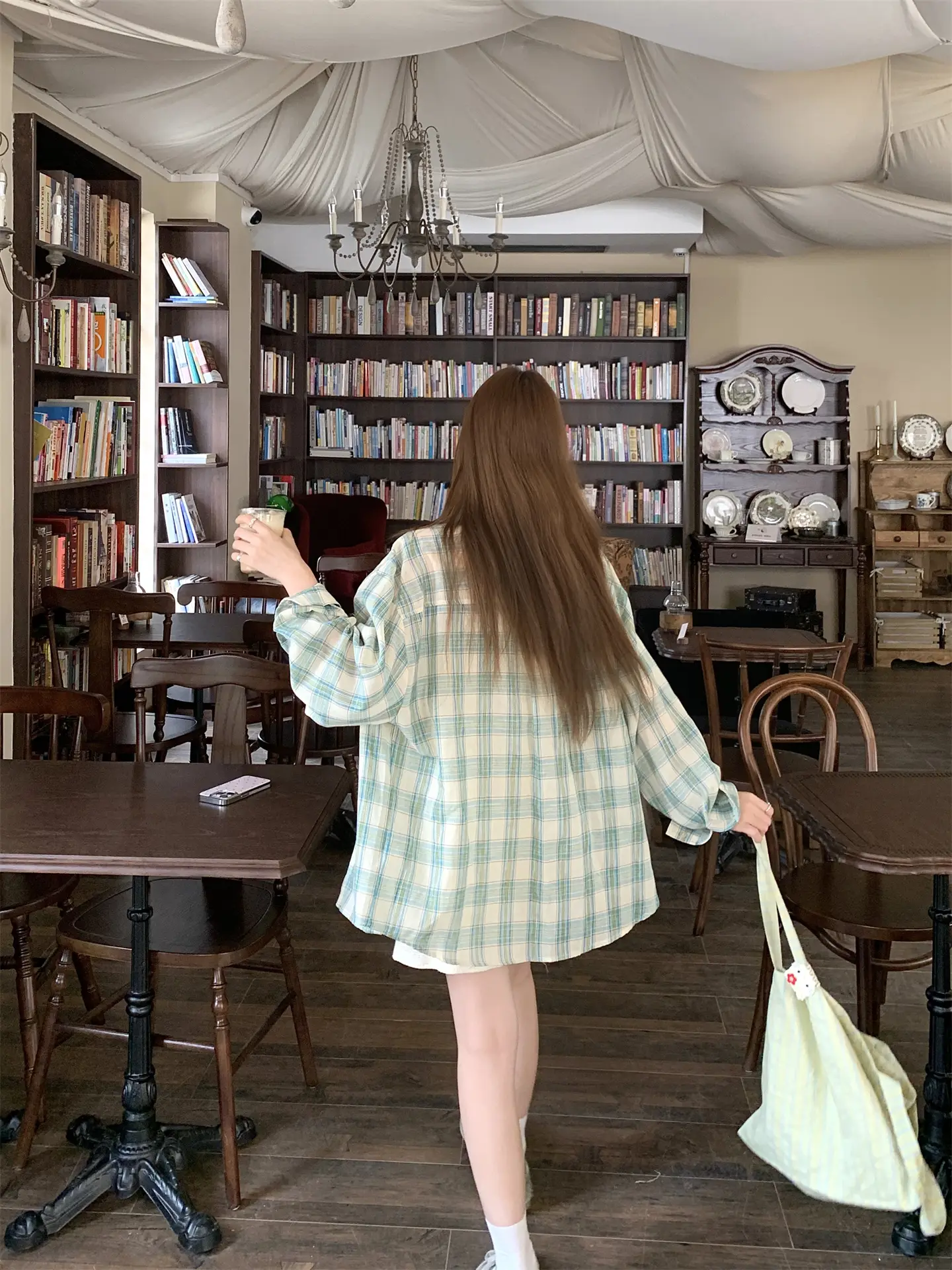 스마트한 그레인 셔츠 드레스 상세 이미지 2