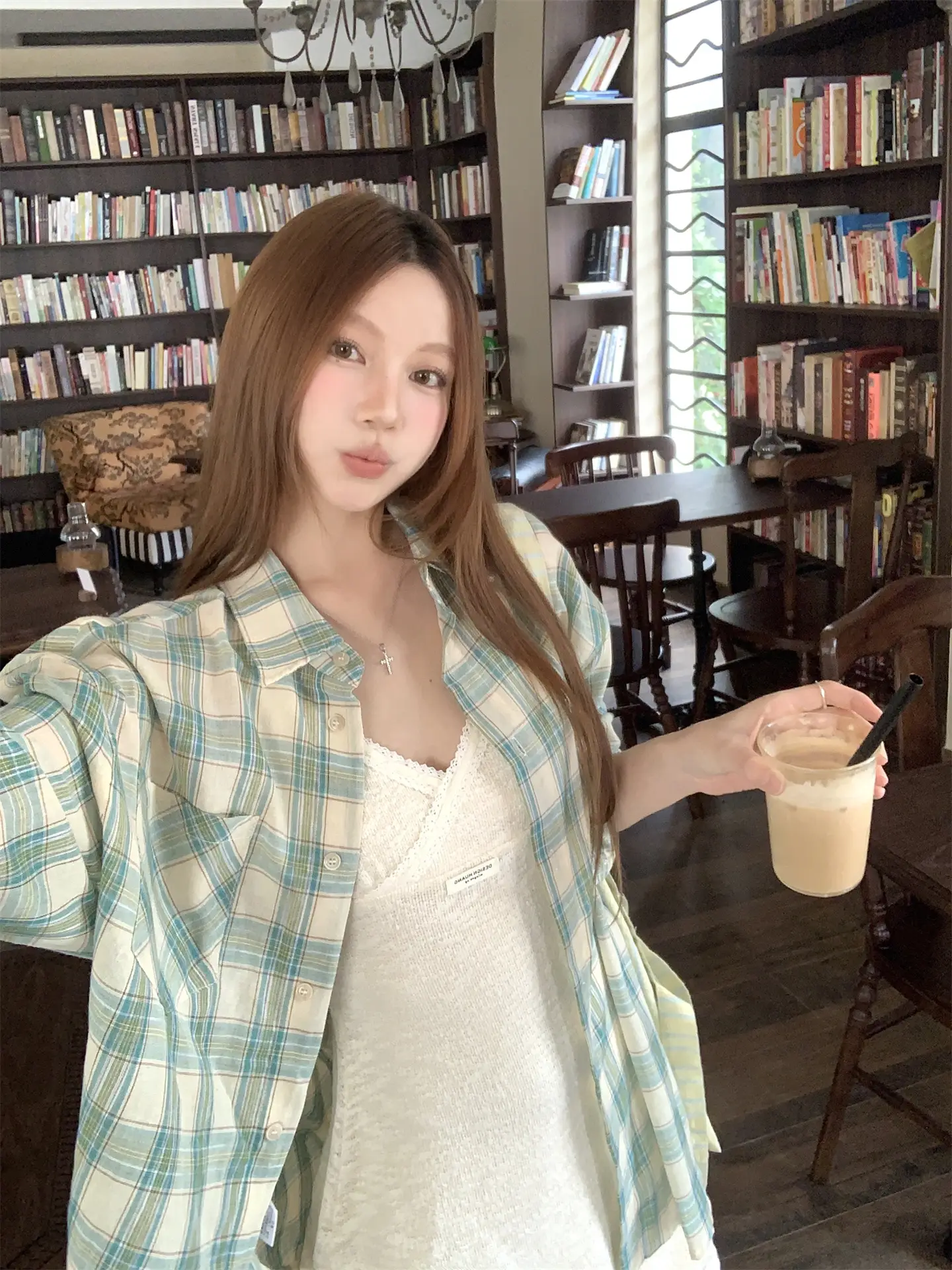 스마트한 그레인 셔츠 드레스 상세 이미지 8