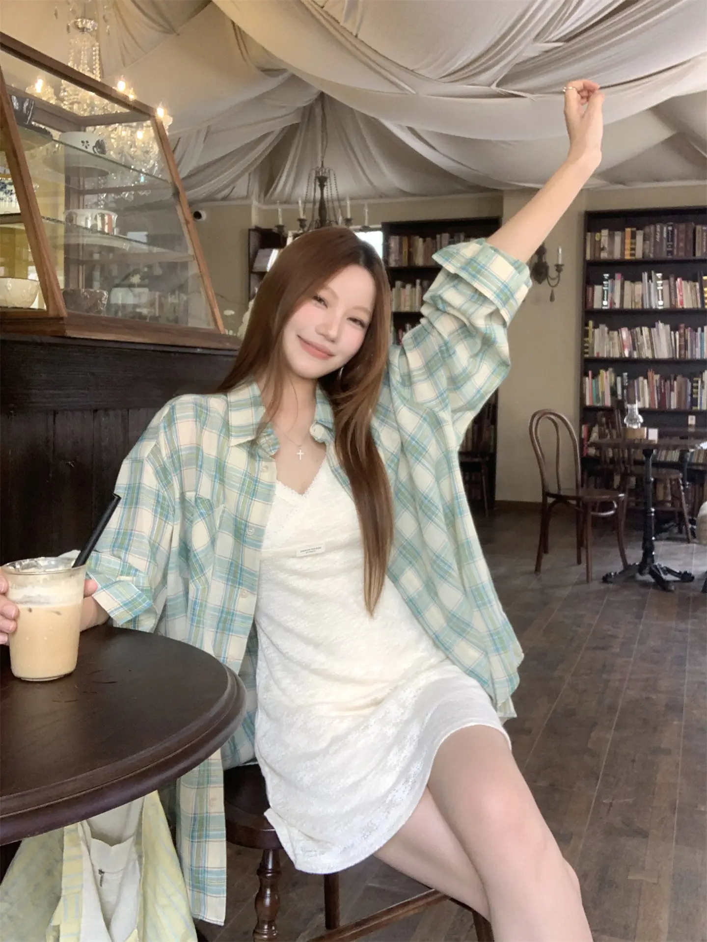 스마트한 그레인 셔츠 드레스 상세 이미지 11