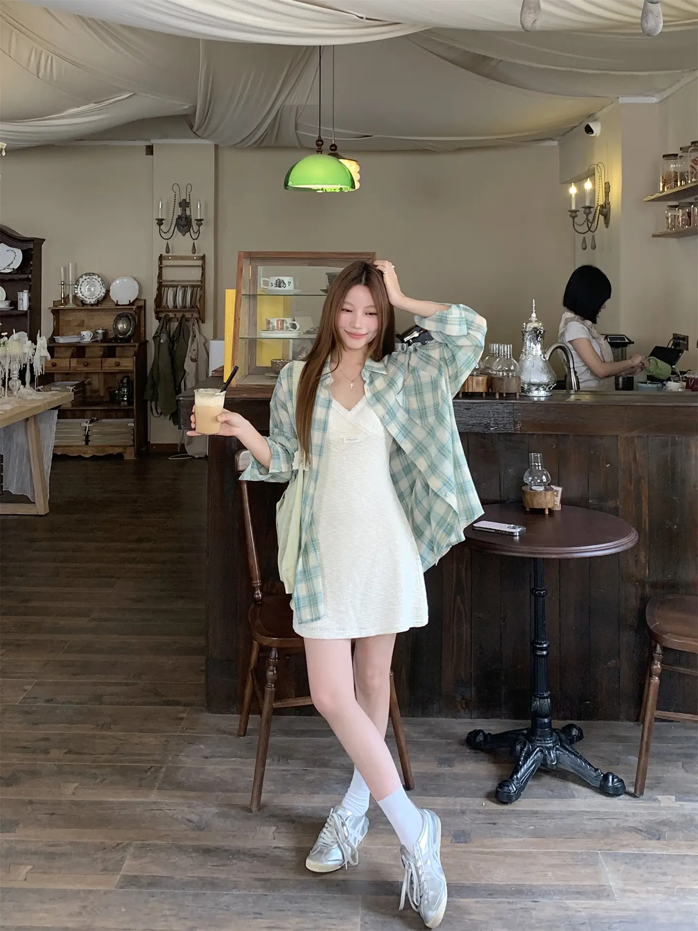 스마트한 그레인 셔츠 드레스 상세 이미지 13