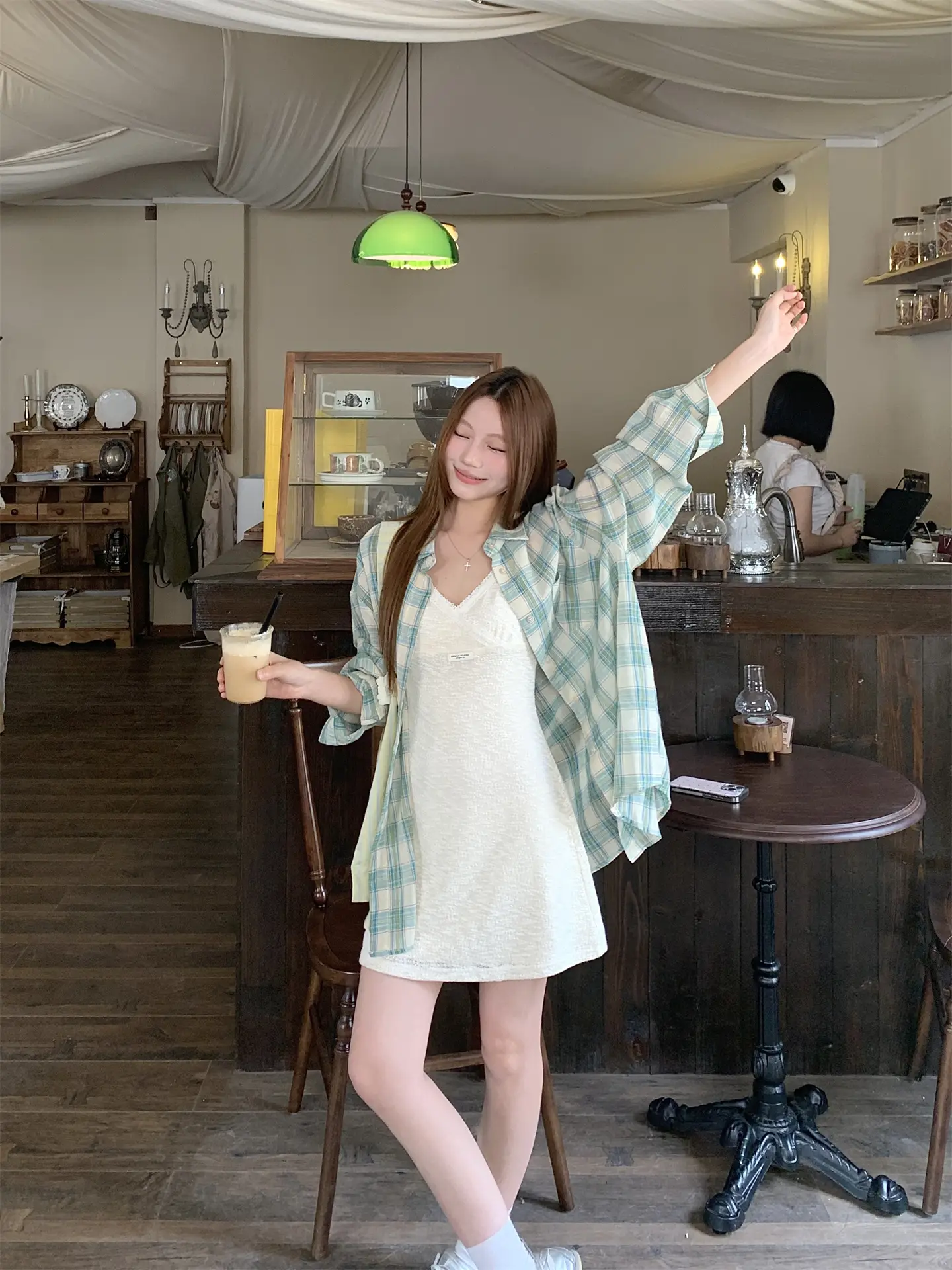 스마트한 그레인 셔츠 드레스 상세 이미지 15