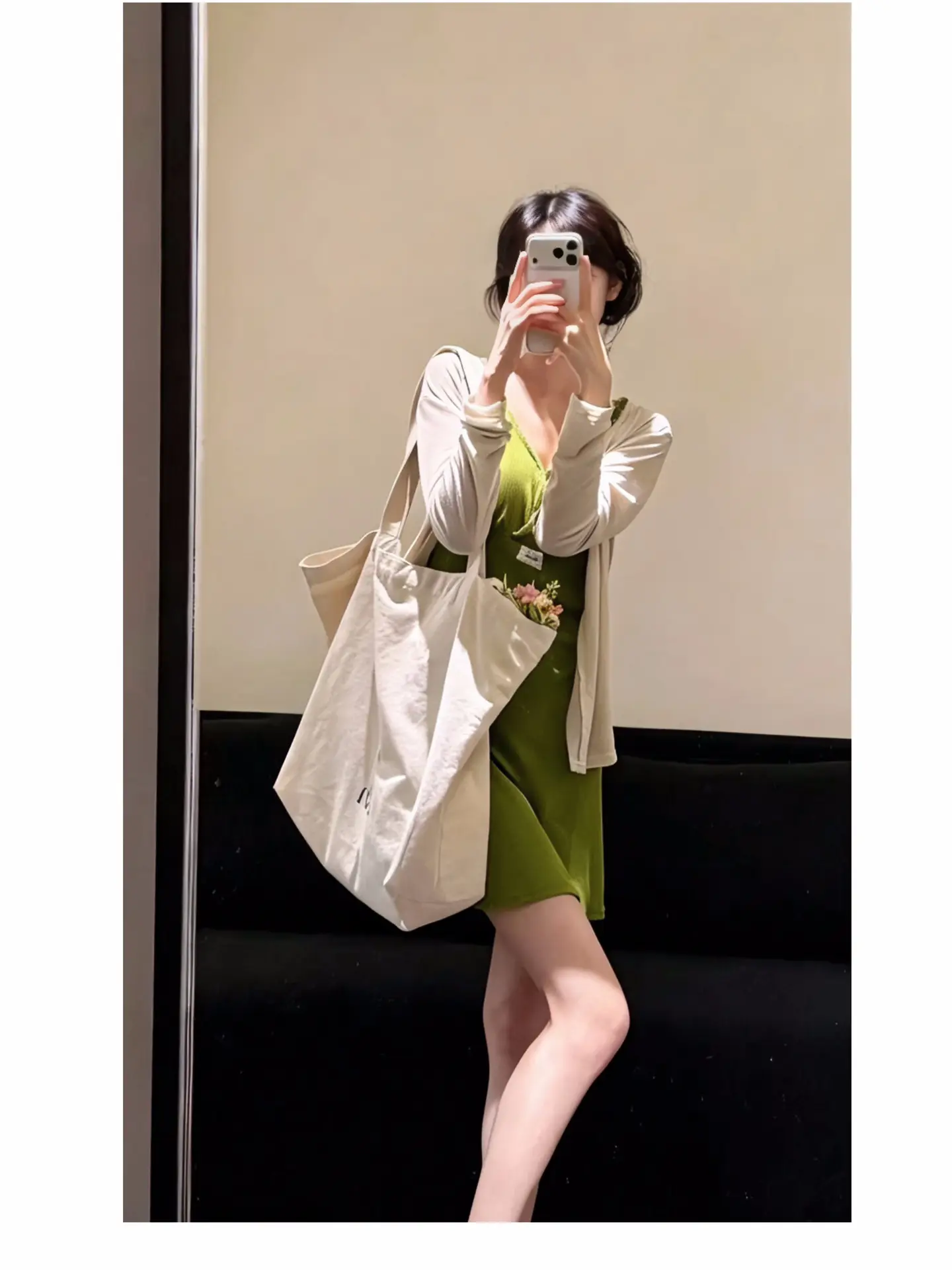 러블리 V넥 레이스 민소매 원피스 상세 이미지 5