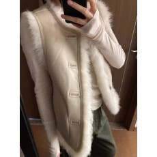 批发皮毛一体双面穿无袖马甲外套女秋冬加厚叠穿保暖马夹背心坎肩上衣