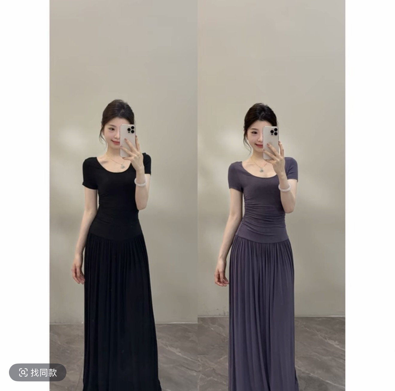 노래 송 여름 새로운 프랑스식 캐주얼 패션 미니멀리즘 품격 몸매 가꾸기 슬림해 보이는 드레스