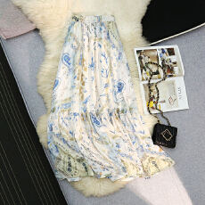 批发三标齐全 天猫品质 五线打边 <b class='q'>复古</b>度假风半身裙伞裙蛋糕裙