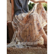 批发三标齐全 天猫品质 五线打边 <b class='q'>复古</b>度假风半身裙伞裙蛋糕裙