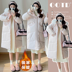 批发实拍2025长款棉衣棉服冬季保暖加厚宽松外套孕妇棉衣