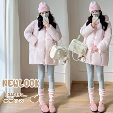 批发实拍网红2025泡芙棉衣棉服冬季保暖加厚宽松外套孕妇棉衣