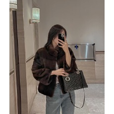 批发貂毛外套 环保毛毛大衣 冬季 <b class='q'>欧美</b>优雅风 韩国chic外贸<b class='q'>大码</b>女装