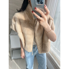 批发环保皮草毛毛马甲  优雅马夹外套 韩国东大门chic 宽松大码外贸女