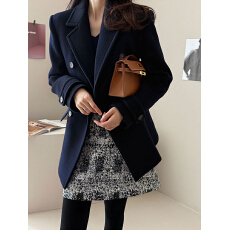批发毛呢<b class='q'>大衣</b>女中长款 外套秋冬高级感 收腰 韩国东大门ins 大码<b class='q'>女装</b>