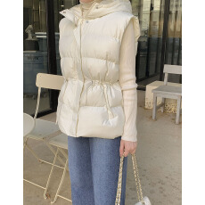 批发休闲百搭收腰显瘦棉衣马夹 宽松棉服马甲 <b class='q'>韩国</b>东大门chic大码女装