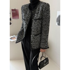 批发小香风粗花呢西装短外套<b class='q'>女</b> 春秋 轻奢时尚 网红名媛淑<b class='q'>女</b>韩国chic