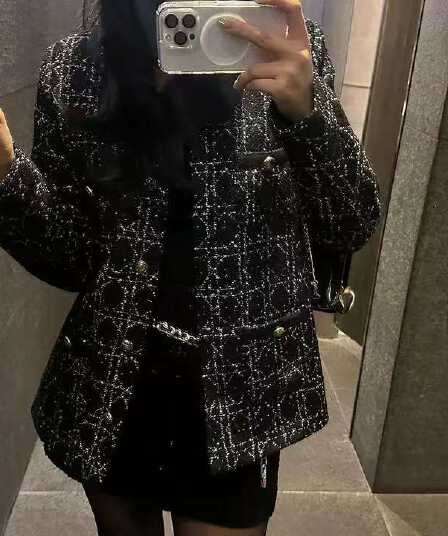 작은 샤넬 스타일 트위드 정장 짧은 여성 코트 봄 가을 빛 럭셔리 패션 인터넷 유명인 명문 여성 숙녀 한국 chic