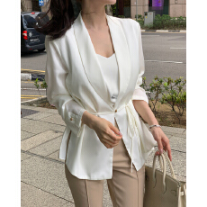 批发名媛气质 薄款单层西装外套 长袖衬衫空调衫防晒衫chic韩国东大门