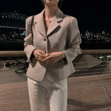 批发小香风粗花呢西装短外套女2026新款今年流行爆款韩系轻熟通勤百搭