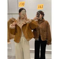 批发冬季新款羊羔毛皮毛一体复古时尚短款保暖外套