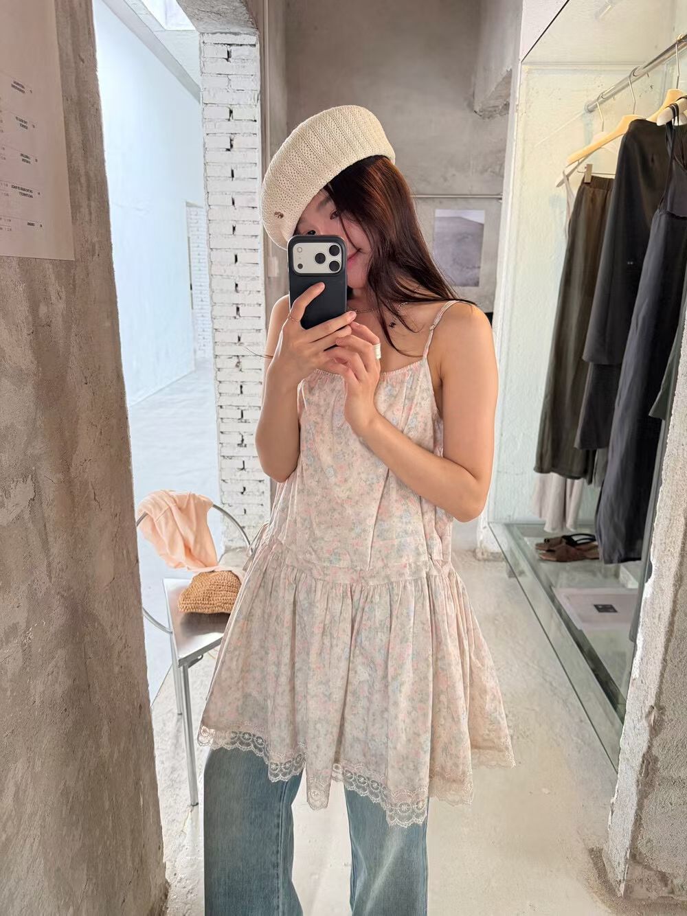 한 부서 느슨함 센스 꽃무늬 슬립 작은 셔츠 여성 2026 년 봄 새로운 롱 코트 꽃무늬 셔츠