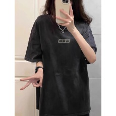 批发男女情侣款洗水日系原宿牛仔ins<b class='q'>潮牌</b>做旧2025夏日新款酷暗黑摇<b class='q'>T</b><b class='q'>恤</b>