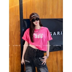 批发2026春夏新洗水牛仔做旧短款<b class='q'>T</b><b class='q'>恤</b>韩系ootd字母印花ins潮牌显瘦高酷